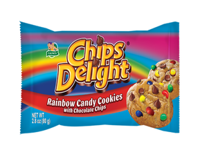Chips Delight Rainbow Candy Cookies with Chocolate Chips 80g 10